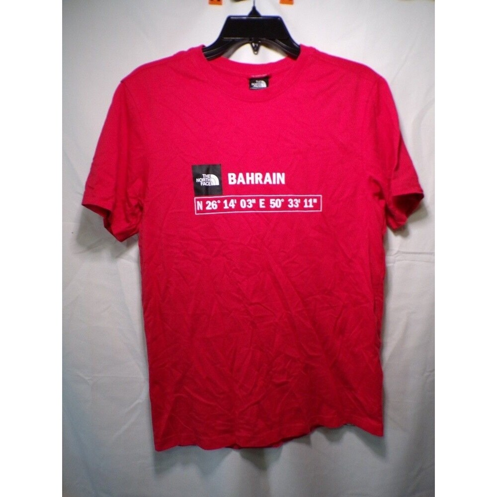 The North Face Men's Bahrain GPS Coordinates Graphic T Shirt Red S